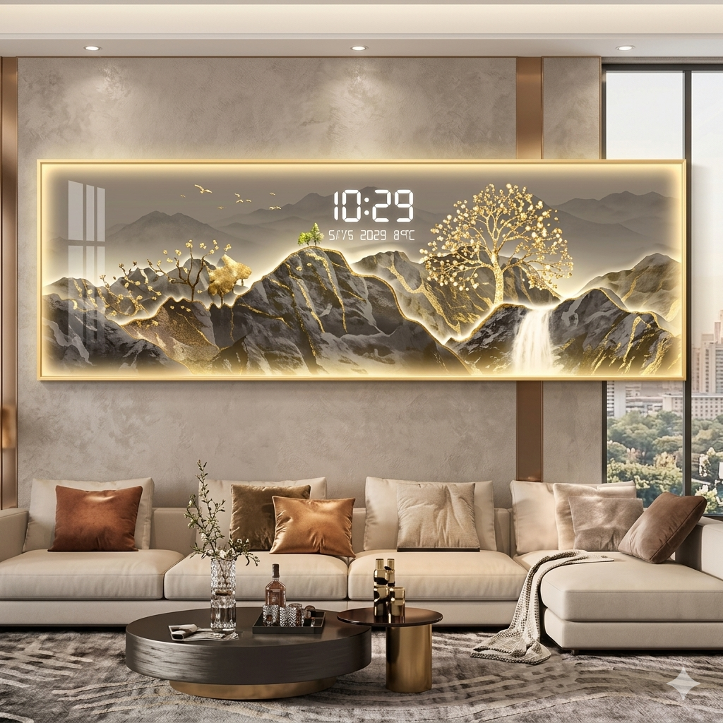 Kawaii luxury digital clock in white finish.